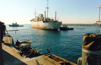 O navio Gil Eannes no regresso definitivo a Viana do castelo