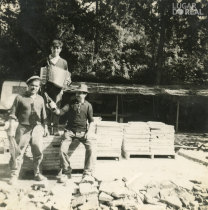 Grupo de emigrantes em França