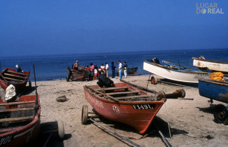 Embarcações na praia de Castelo do Neiva