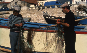 Preparação das artes de pesca