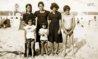 Henriqueta Areias com os filhos