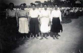 Mulheres da seca do bacalhau